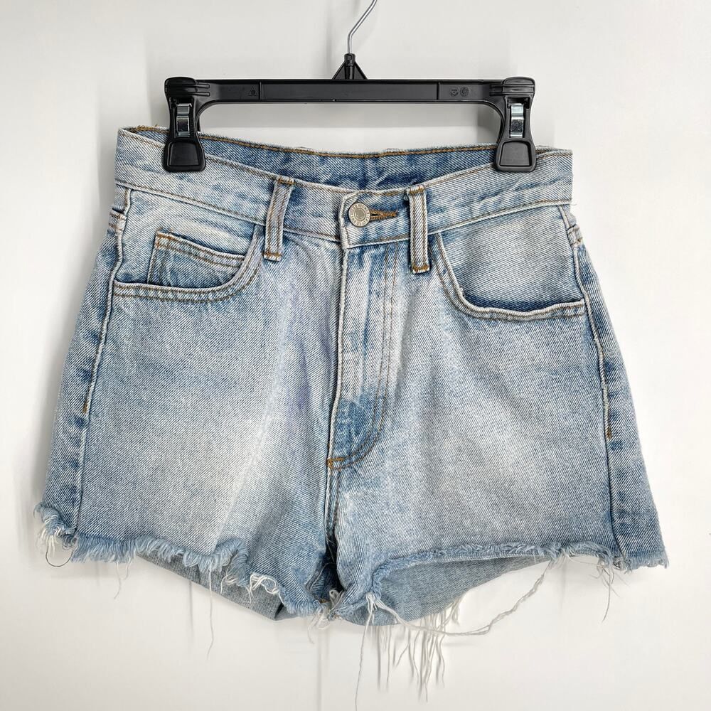 J. Galt Hi Rise Cutoff Jean Shorts Womens Sz Small Faded 5 Pocket Cotton Denim